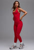 BO&TEE DEFINE LUXE HIGH-WAIST LEGGINGS CHERRY RED